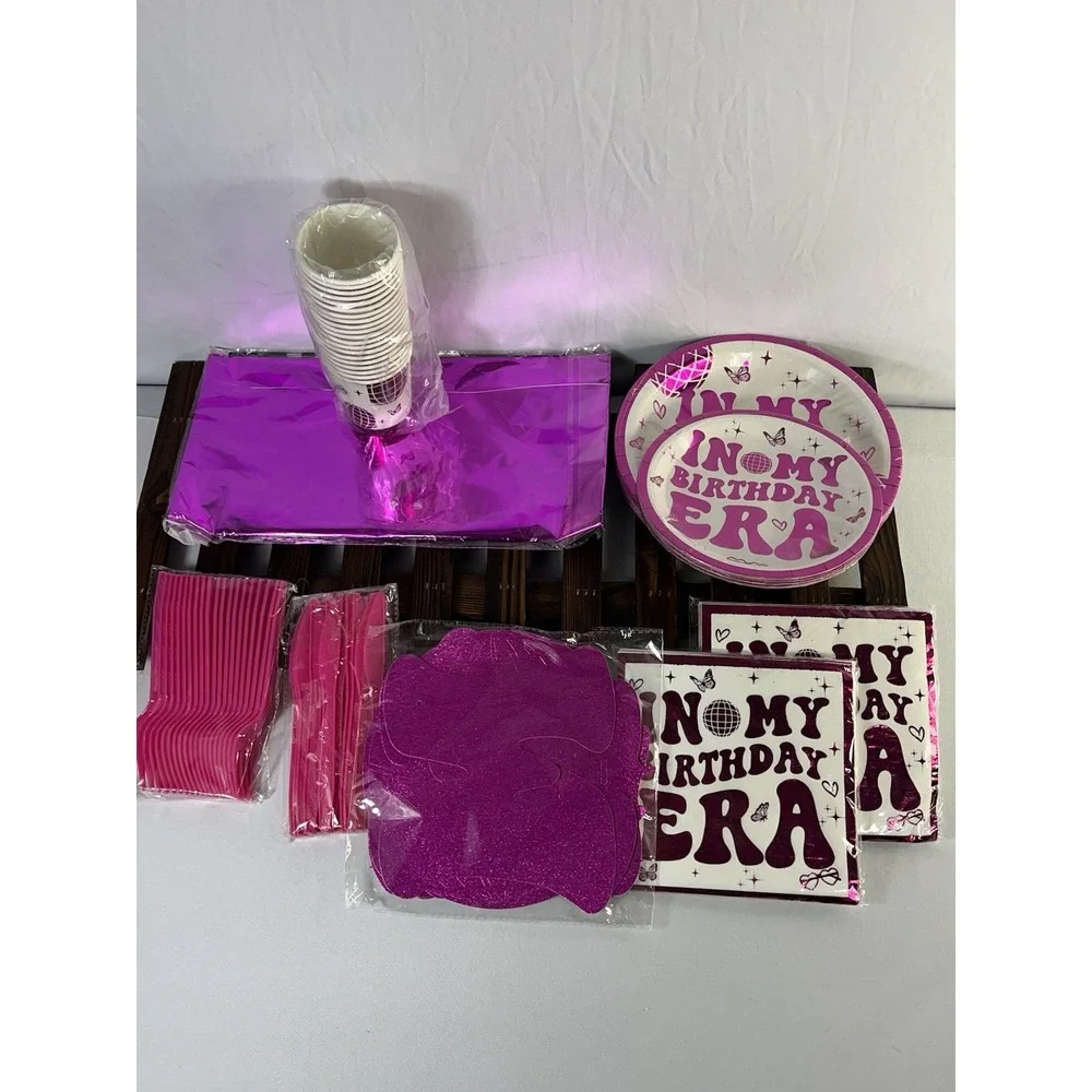 ink Party Supplies Set – Plates,‎ Cups, Napkins, and Utensils (New in Package)